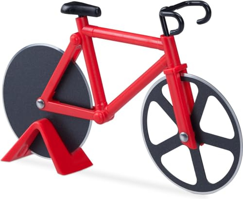 *** Pizzaschneider Fahrrad – Fahrradfanatiker – Pizzamesser – Pizzaroller – Edelstahl – Pizzaschere – von Heble® ***