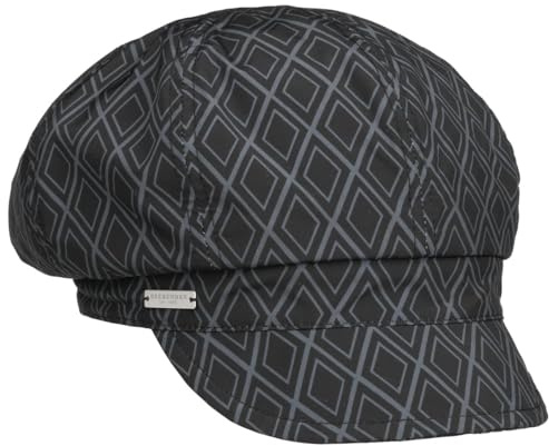 Seeberger Twotone Newsboy Regenkappe Damen, Schwarz, Einheitsgröße