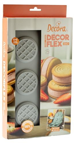 Decora 9260442 Decorflex Duo Tondo, in Silicone Platinum Flessibile, con Due stampi con profondità Differenti, Made in Italy, di Alta qualità, per preparazioni Dolci e salate Sia da Forno Che da frigo