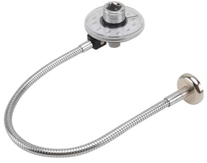 DOITOOL Reliable Torque Angle Gauge Magnetic Torque Measuring Tool for Bikes Silver Finish