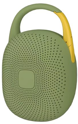 fesoklaf Enceinte Bluetooth portable sans fil Bluetooth 5.3 avec boucle en métal, TF/Bluetooth, 2 modes de lecture, éclairage RVB extérieur IPX7, mini haut-parleur étanche (vert)
