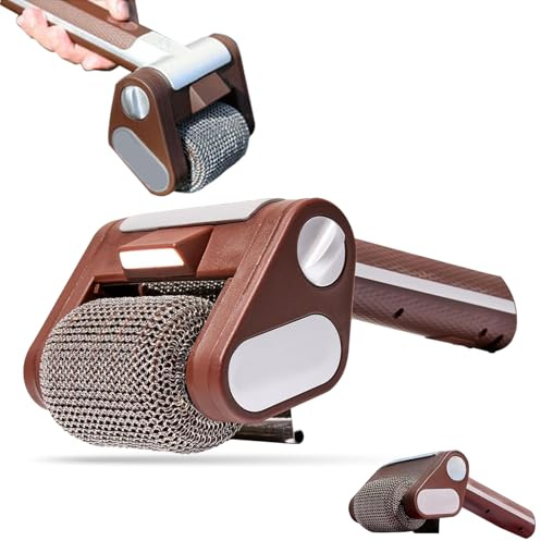 Limpiador eléctrico para barbacoa sin cerdas, cepillo eléctrico para limpieza de barbacoa, inalámbrico, recargable, rodillo giratorio extraíble, ayudante de cocina para exteriores