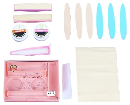 Kit Manucure Japonaise - Outils De Polissage | Ensemble Manucure Japonais | Outils Soin Des Ongles | Kits De Onglerie Japonaise Professionnel Lime À Ongles Et Bloc De Polissage Pour Femmes