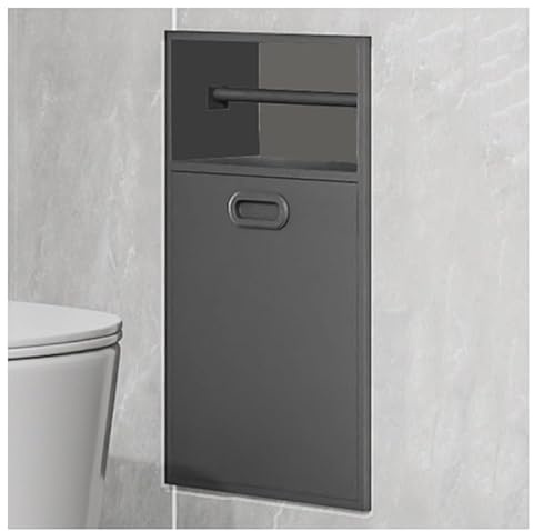 Recessed Shower Nook Embed Wall Niches Bathroom Mounted Storage Shelves No Tile Stainless Steel Shelf Trash Can For Hotel Home Kitchen Storage 30 X 50 X 14 Cm