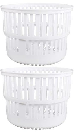 COHEALI 2Pack Foldable Washing Machine Spin Dry Basket Replacement | 6.30x6.30x4.70in, plastic portable dryer basket for apartments, RVs & home use, space-saving design