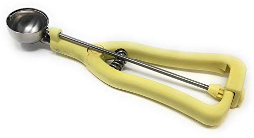 F7050G Porzionatore colore GIALLO per gelato professionale in acciaio inox Diam 39mm