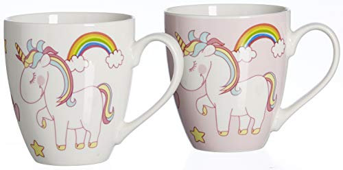 Jumbobecher-Set Unicorn, 2-teilig, je 650 ml, Farblich sortiert, Porzellan