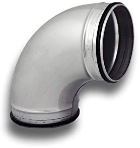 K-TECH-PRO Wickelfalz 90° Bogen Knie mit Lippendichtung System Ø 80