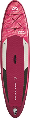 Aquamarina Up Paddle Board aufblasbar im Set Coral 2021 iSUP Pink 10’2” Stand-Up Paddling SUP-Board mit Schultergurt 310 x 78 x 12 cm, 05.507.00