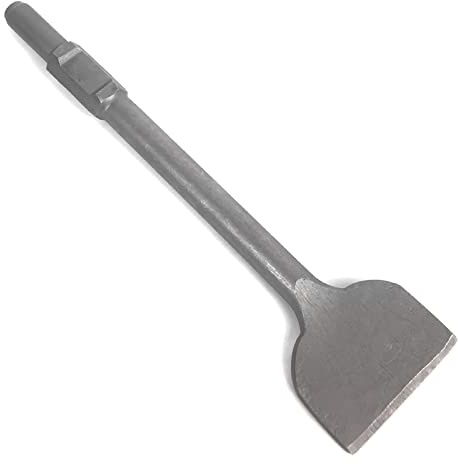 HIGOSPRO 4 Inch Wide Tile & Thinset Scaling Chisel for Demolition Jack Hammers Alloy Steel Construction,4 x 16 REMOVAL Chisel, 16 Inch Long,