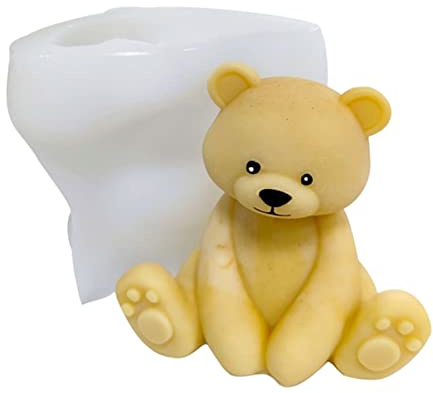 Kerzenform Silikon Bärenform Harz Gießform Silikonform Eiswürfelformen Teddybär Silikonform Eisformen Silikon Kuchen Tierform Für Kaffee Milch Tee Süßigkeiten Fondant Dekoration Schokolade