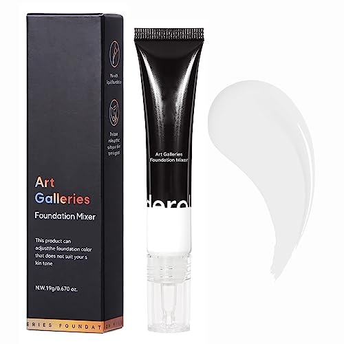 Liquid Foundation Mixer, Colour Corrector Blue Foundation For Mature Skin, Make Up Foundation Shade Adjuster, Face Primer Concealer Foundations Full Coverage, Anti-Redness (White)