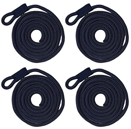 Harilla Lot de 4 Lignes de Pare-Chocs pour Bateau Marin - Corde de Pare-Chocs de Bateau - Léger et Polyvalent - Ligne de Pare-Chocs de Bateau de 2 m pour
