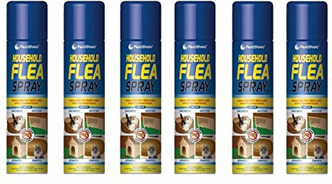 PNJB PestShield Pet Bed & Kennel Insecticide Spray, Flea, Tick, Mite & Bug Killer for Carpets, Upholstery, Hutch & Pet Bedding, Indoor Pest Control Spray for Home Use, 200ml, (6 Pcs)