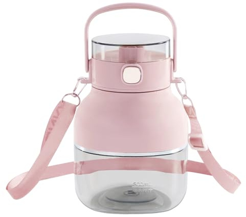 Mélangeur portable, mélangeur de taille personnelle de 940 ml, mini presse-agrumes portable, mélangeur sans fil rechargeable par USB (rose)