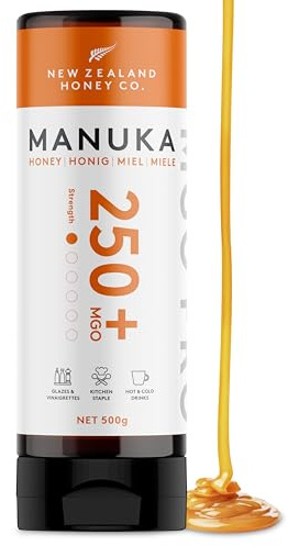 New Zealand Honey Co. Miel de Manuka MGO 250+ | Nueva Zelanda Miel 100% Pura y Saludable | 500g