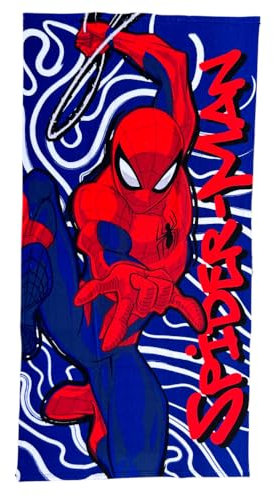 CARTOON Telo mare Spiderman Marvel 140 x 70 cm asciugamano in microfibra per bambini piscina spiaggia