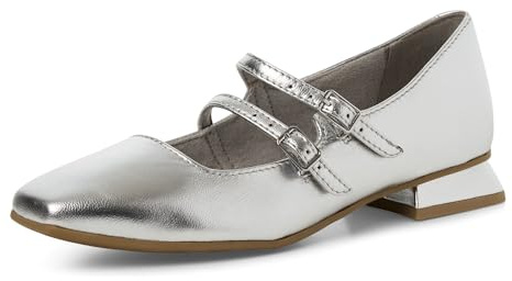 MARCO TOZZI Femme Damen Ballerinas 2-22200-44 Ballerines, argenté, 39 EU