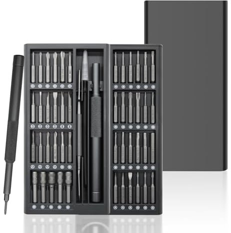 Amlope Set di Cacciaviti di Precisione 50 in 1 Mini Cacciavite con S2 Punte Strumento di Riparazione Magnetico per i-Phone, Ventilatore,Occhiali,Interruttore, Fotocamera,Laptop,Orologio