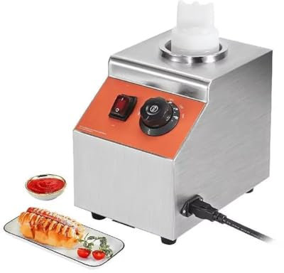 SAWEEZ Chauffe-biberon électrique avec Bouteille, Distributeur de Fromage, Distributeur de Fromage Commercial, Chauffe-Fudge Chaud, Chauffe-Fromage, pour Nachos, Sauce, Soupe, Caramel, Beurre
