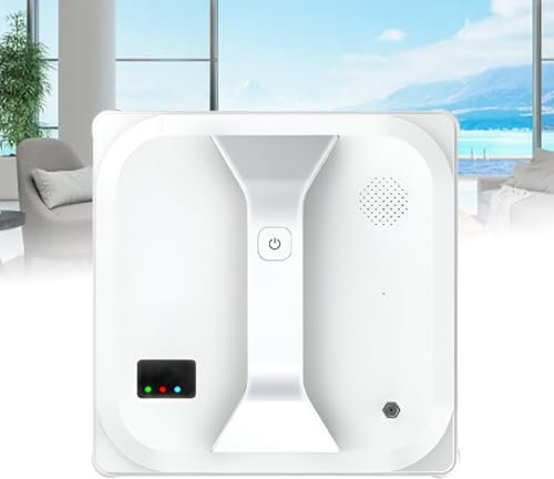 Aspirador de Ventanas Inteligente, Robot Limpiador de Ventanas Automático Cuadrado, Succión Fuerte 3000PA y Control Remoto de Soporte, Detección Inteligente de Bordes, para Ventanas Altas Interiores