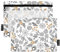 Winter Pattern Holly Berries Binder Pocket Pencil Case for Folder 3 Rings with Waterproof for Examination Stationery Organizer Upplies