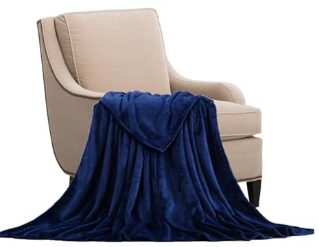 STGAO Sobrecama 170 x 220 cm Multiusos Manta para Sofa Acogedora y Aómoda para Adultos y Bebés Todas Las Estaciones, Azul Oscuro