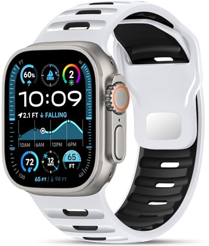 Higgs Silicone Bracelets Compatible avec Bracelet Apple Watch 44mm Ultra 3/21 49mm 46mm 45mm 42mm Homme, Soft Sports pour iWatch Series 11 10 9 8 7 6 5 4 3 2 1 SE