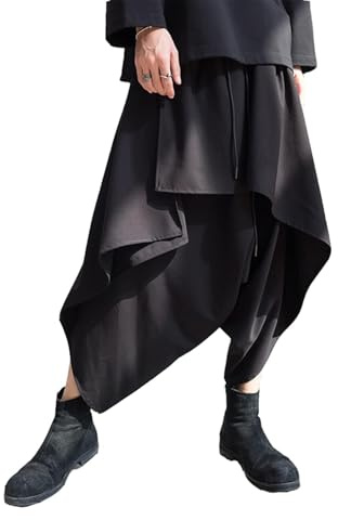 AITFINEISM Hommes Pantalon Confortable Taille Élastique Pantalon De Mode Unicolore Casual Yoga Hippies Pantalon