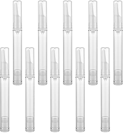 VINTORKY 10pièces Bouteilles De Distributeurs Airless Pour Sérum Contour Des Yeux Flacons Vacuum Étanches Pour Cosmétiques Et Soins Peau