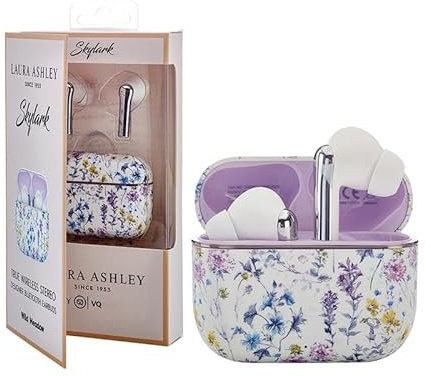VQ Laura Ashley TWS Wireless Earbuds Skylark Earphones Wireless Bluetooth 5.3 with Enhanced Noise Cancelling (ENC) - Ear buds with 10H Play Time & 45H Charging Case Backup - Wild Meadow