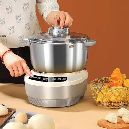ZHLINGQ 5L/7L Intelligent Electric Dough Maker with Ferment - Stainless Steel Dough Maker, Microcomputer Timing, Stand Mixer for Pizza, Bread in Home & Commercial Kitchens,7L