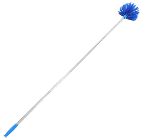 Homoyoyo Plumeau D'extérieur avec Manche Télescopique en Acier Inoxydable Léger, Facile à Monter et Démonter, pour Nettoyer Toiles D'araignée en Hauteur et Plafonds Hauts Couleur Aléatoire