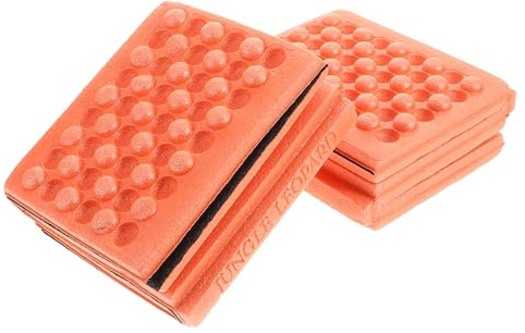 BUGUUYO 2 Piezas Cojín de Picnic Portátil Xpe Ligero y Plegable Esterilla Práctica para Camping Senderismo y Actividades al Aire de Naranja