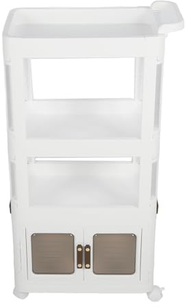 Adfaga Carro de Almacenamiento rodante Carro utilitario Multifuncional con Ruedas Estante Organizador móvil de Gran Capacidad para Cocina Sala de Estar Material PP Resistente Rueda (823)