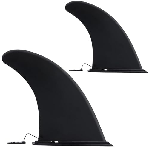 Replacement Fin (2 Pack) 9 inch for iSUP Inflatable Paddleboards, Kayaks and Canoes Plastic Fin Universal Fit