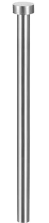 QUARKZMAN Pointeau Éjecteur Droit 3/8 Dia 150mm (5.9) Long GCR15 Pointe Ronde Poinçons Acier Pointeau Éjecteur Pour Fabrication de Matrices Maintenance Mécanique