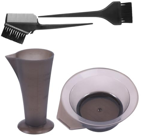MOTHNUR Professional Hair Dye Kit with Hair Dye Bowl Measuring Cup and Brush 4pcs Set for Precise Color Mixing and Application Random Color