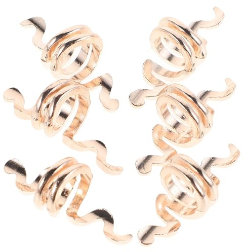 Bijoux Capillaires Spirale Serpent Vintage en Alliage, Lot 10 Pièces