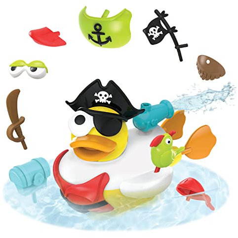Yookidoo - Pato Jet – CREA UN Pirata; Juguete bañera y Ducha, Juguete Agua para bebés y niños