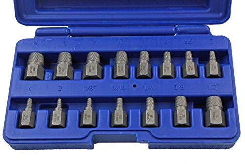 US PRO 15PC Heavy Duty Screw and Stud Extractor Set - Removes Broken Studs & Screws 2637