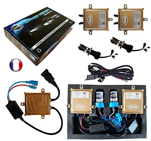 Set HID Bi Xenon französische Marke Vega H4 HILO 8000 K 55 W Slim DSP AC Lampen mit Metallsockel