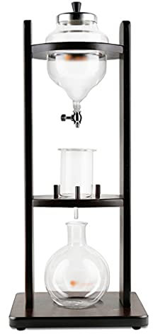 Cafetière Goutte à Goutte Ice Cold Brew 1.25L/42.27oz, Débit d'eau Réglable et Filtre Cafetière à Infusion Froide, Machine à Boissons Froides en Verre Donne 10-12 Tasses, Voyage à Domicile