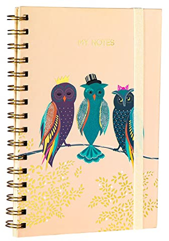 NUOOO Notizbuch Papier Notizblock Spiralblock mit Liniert klassisch Notizbücher Dot Grid Journal Hardcover Tagebuch Gebundener Spiralbindung A5 120 Seiten