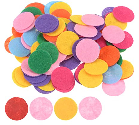 sourcing map 300 Stück Runde Bastelfilz 20mm, Filzkreise Handwerk Filz Pads Vliesstoff Filzkissen für Nähen, DIY Projekt, Bastelarbeiten, Handwerk, Decoration (Gemischte Farbe)