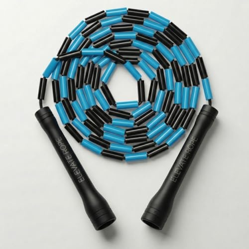 Elevate Rope Comba de Cuentas 2,5cm - Cuerda de Saltar Freestyle y Trucos | Segmentada con polycord de 3,5mm para ritmo y control. Sin enredos y sin rodamientos. Boxeo y crosstraining