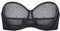 DOBREVA Women's Strapless Bra See Through Sheer Underwired Bras Unlined Plus Size Black 32F