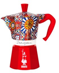 Caffettiera Italiana Bialetti Moka Express 0005327 3 Tazze D e G Rosso