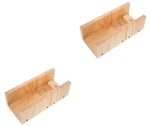STOBOK 2stücke Holz Seifen Cutter Mold Mit Doppel-slots Professionelles Seifen Schneidewerkzeug Für Präzises Schneiden Für Seifenherstellung Und -projekte