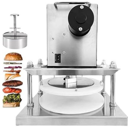 forplubossmmp Commercial Pizza Dough Press Machine 8.6in/9.8in Thickness Adjustable, Electric Pie Press Pastry Press Making Machine for Pancakes, Rolled Pancakes, Spring Rolls 2000W Motor,25cm